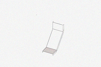 Крышка лотка КЛП 150х80-90 УТ1,5 для поворота трассы вверх на 90, оцинкованный лист S1,5