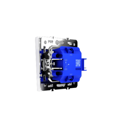 Выключатель встраиваемый Voltum S70 одноклавишный с подсветкой 10А, (белый глянцевый)