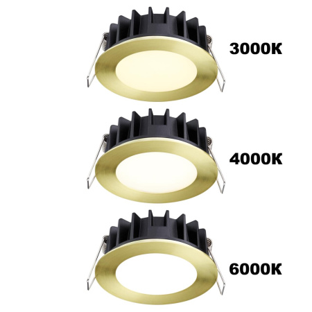 Встр.св/д св-к с перекл.цвет.темп.IP20 LED 3000К/4000К/6000К 10W 220V бронза светлая LANTE NOVOTECH