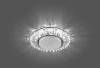 Светильник встраиваемый с белой LED подсветкой Feron CD4025 потолочный GX53 без лампы прозрачный