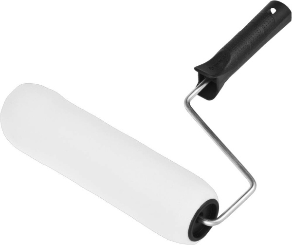 Валик малярный "ПОРОЛОН", 90 мм, d=44 мм, ручка d=6 мм, Стандарт ЗУБР