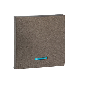 Валенсия Лицевая панель выключателя 1-кл, с индикатором 10А графит EKF