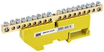 Шина PE "земля" на DIN-изоляторе ШНИ-6х9-18-Д-Ж IEK