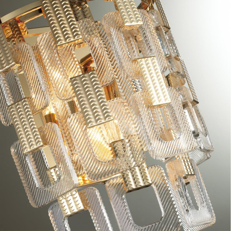 Бра E14 2*40W BUCKLE золотой/стекло ODEON LIGHT