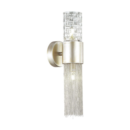 Бра G9 2*5W 220V PERLA серебристый/стекло/металл.цепочки ODEON LIGHT