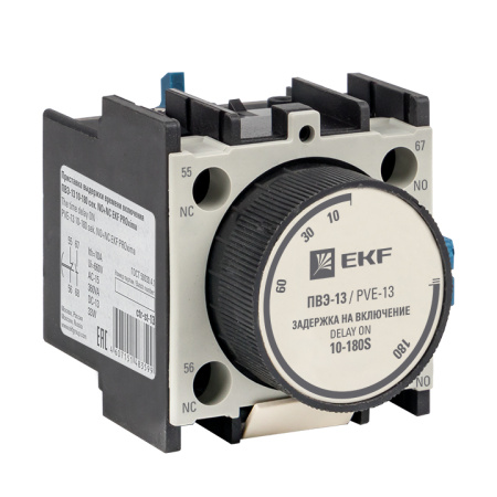 Приставка выдержки времени включения ПВЭ-13 10-180сек NO+NC PROxima EKF