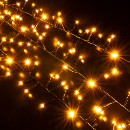 Гирлянда нить "Мишура" теплый белый 5м IP20 (400-004 теплый белый) Eurosvet