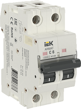 Выключатель автоматический ВА МОД M10N 2П С 6А ARMAT IEK