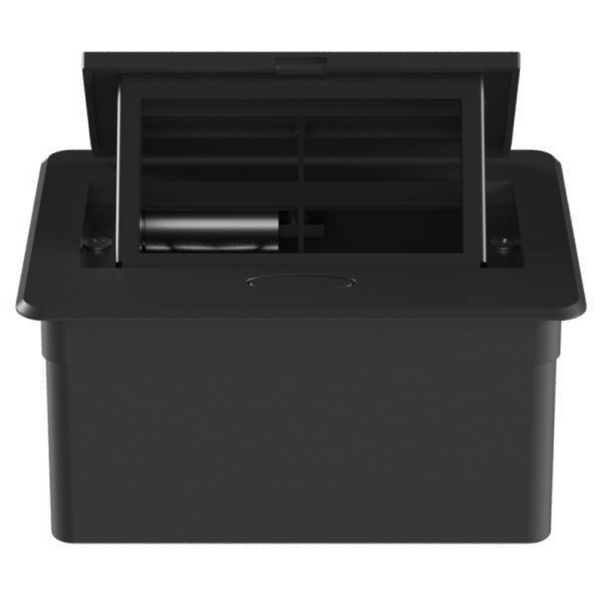 Donel Настольный встраиваемый выдвижной розеточный блок 4 мод. (2 мод. 45х45), черный