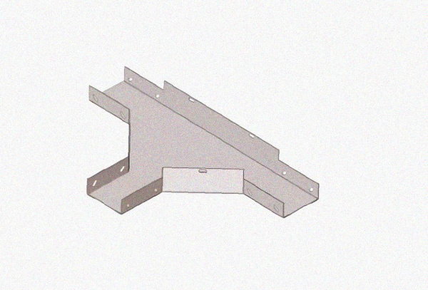 Лоток тройниковый замковый перфорированный ОТЗ 100х50 УХЛ1, горячее цинкование S1,5