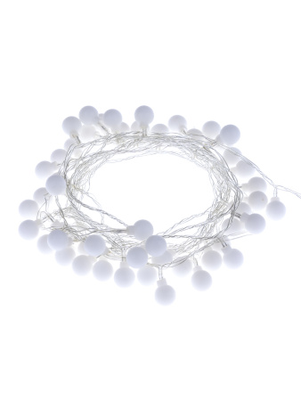 Гирлянда светодиодная "Шарики" 50LED, 5м, 8 режимов, многоцвет., прозр. шнур, 250 В, TDM