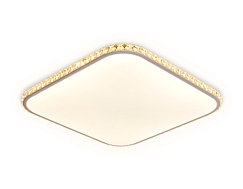 Потолочный светодиодный светильник с пультом FF75 WH белый 48W+24W 400*400*60 (ПДУ ИК) Ambrella Light