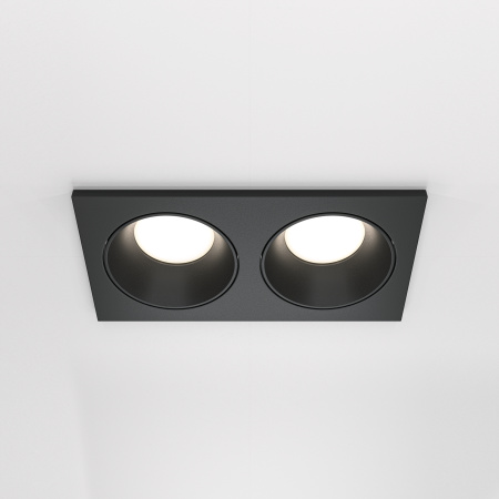 Встраиваемый светильник 2*GU10 50Вт Черный IP65 Downlight DL033-2-02B Technical Maytoni