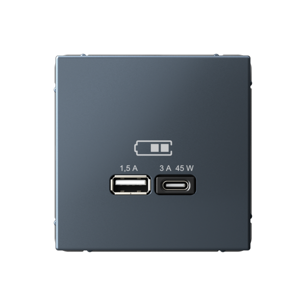 ARTGALLERY USB РОЗЕТКА A + тип-C 45Вт высокоскор.заряд. QC, PD, механизм, ГРИФЕЛЬ Systeme Electric ARTGALLERY USB РОЗЕТКА A + тип-C 45Вт высокоскор.заряд. QC, PD, механизм, ГРИФЕЛЬ Systeme Electric