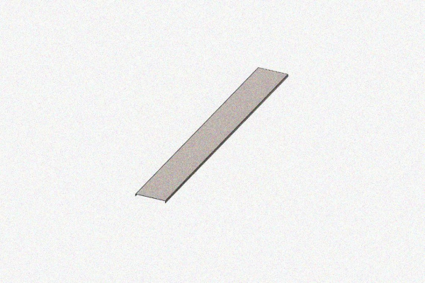 Крышка лотка КЛ 300 УT1,5, оцинкованный лист S1,0