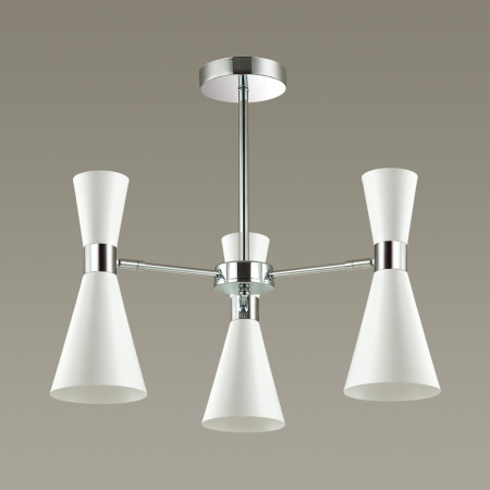 Люстра потолочная E14 3*60W 220V QUINN хром/матовый белый LUMION