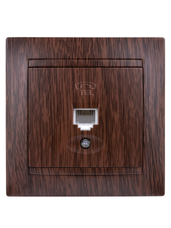 Розетка телефонная RJ11 венге "Лама" TDM Розетка телефонная RJ11 венге "Лама" TDM