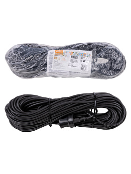 Удлинитель-шнур силовой народный У-12007 ПВС 2200 Вт б/з, 30м, штепс. гнездо TDM