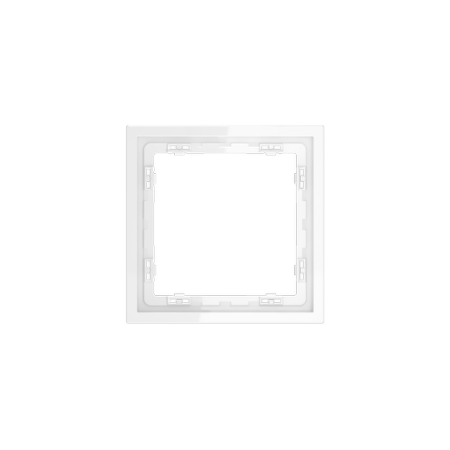 Рамка пластиковая Voltum S70 на 1 пост, (белый глянцевый)