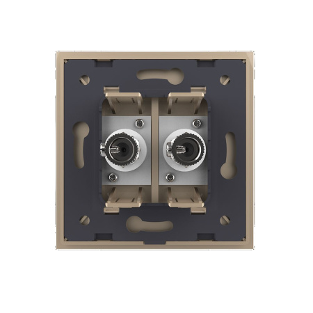 Розетка ТВ двойная Золотая Livolo