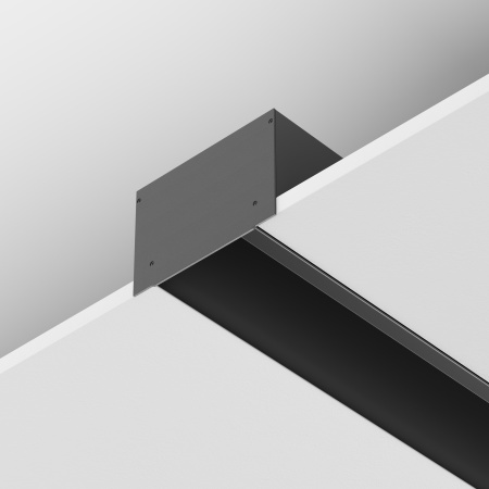 Заглушка декоративная черная - 2шт.+ 8 саморезов для профиля ALM-11681-PL-B-2M Черный (ALM013EC-PL-B) Technical Maytoni