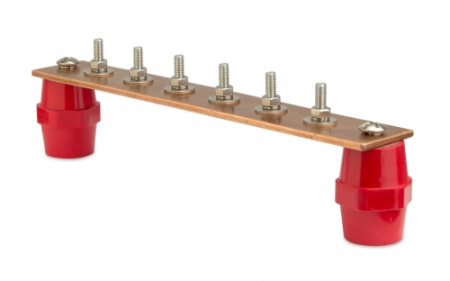 Главная заземляющая шина с изоляторами, 20 подключений, медь DKC