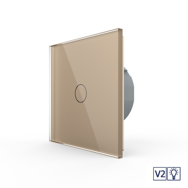 Сенсорный диммер версия 2, 1 клавиша 1 пост Золотой Livolo