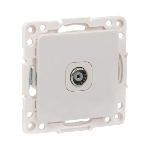 Стокгольм Механизм Розетки TV 1-местной оконечной 10дБ-240МГц белый EKF