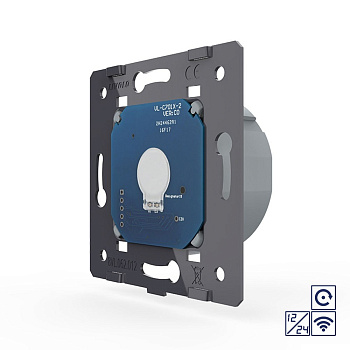 Одноклавишная сенсорная кнопка 12/24В с функцией радиоуправления (механизм) Livolo