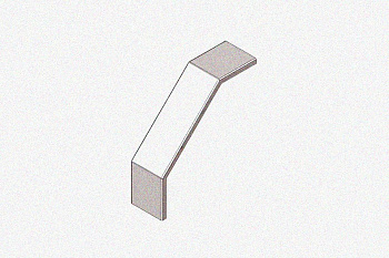 Крышка лотка замкового КЛСЗ 50х50-90 УТ1,5 для поворота трассы вниз на 90, горячее цинкование S1,5