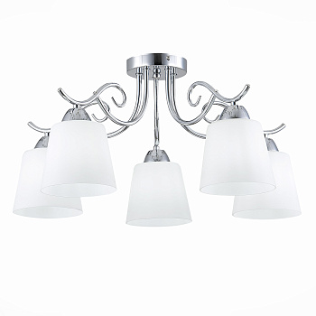 Люстра потолочная Хром/Белый E27 5*60Вт SLE103902-05 EVOLUCE