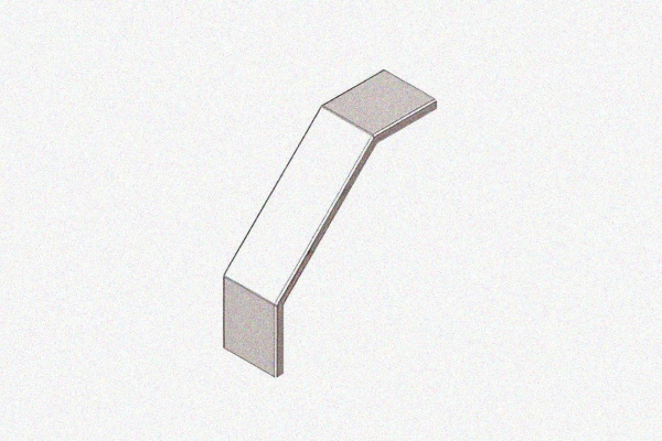 Крышка лотка замкового КЛСЗ 50х50-90 УТ1,5 для поворота трассы вниз на 90, горячее цинкование S1,5