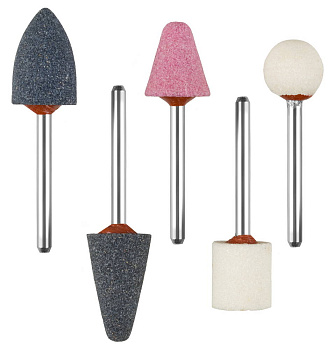 Набор "Мастер": Абразивные минишарошки-насадки для гравера и дрели, хвостовик d 3,2мм, 5 предм. ЗУБР
