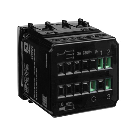 Механизм управления вентиляторами модульный, "Avanti", "Черный квадрат", 2 модуля DKC