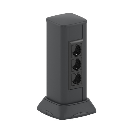 Миниколонна алюминиевая, 0.35м, цвет чёрный DKC