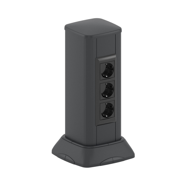 Миниколонна алюминиевая, 0.35м, цвет чёрный DKC