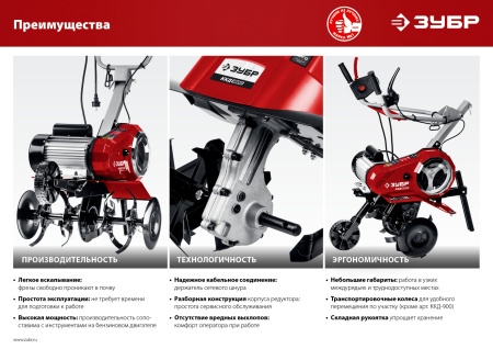 Электрический культиватор, 1800 Вт ЗУБР