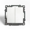 Переключатель 2-клавишный (механизм), STEKKER GLS10-7107-01, 250V, 10А, серия Катрин, белый