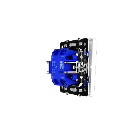 Выключатель встраиваемый Voltum S70 двухклавишный с подсветкой 10А, (белый глянцевый)