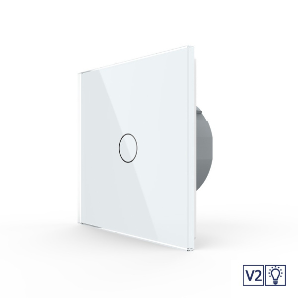 Сенсорный диммер версия 2, 1 клавиша 1 пост Белый Livolo