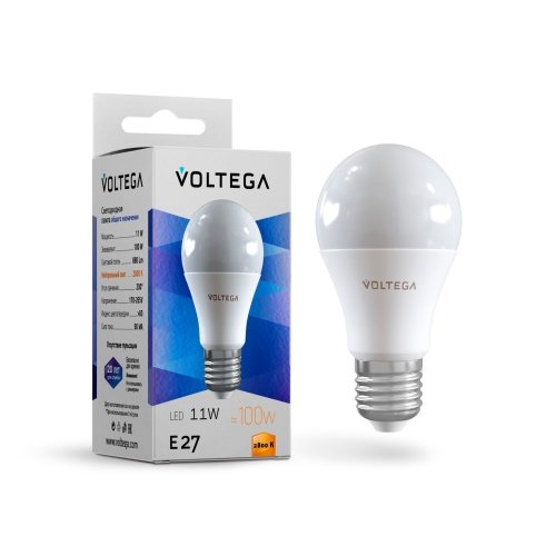 Лампа св/д E27 11Вт 2800K Белый General purpose bulb 11W 5737 Voltega