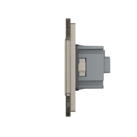 Розетка электрическая 16А 5 постов, цвет шампань Livolo