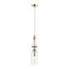Подвес E14 1*40W 4855/1 BIZET золото/раноцветн./керамика/стекло ODEON LIGHT