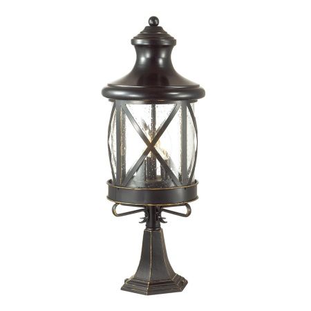 Уличный св-к на столб IP44 E14 3*60W 220V SATION черный/зол.патина ODEON LIGHT