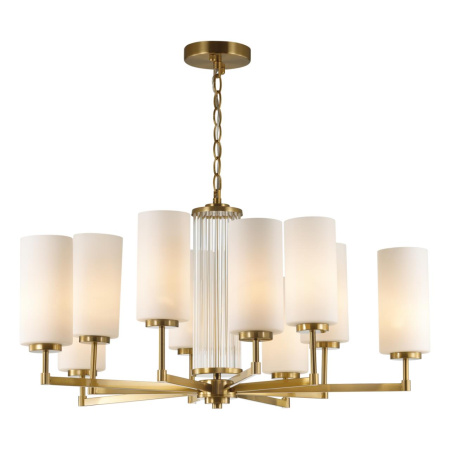 Люстра E27 10*40W KASALI матов.золотой/белый/стекло ODEON LIGHT