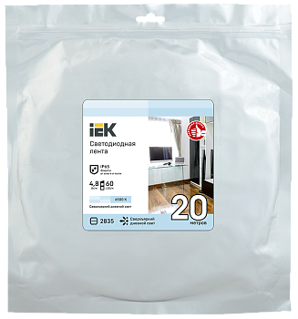 Лента светодиодная 20м LSR-2835W60-4,8-IP65-12В IEK