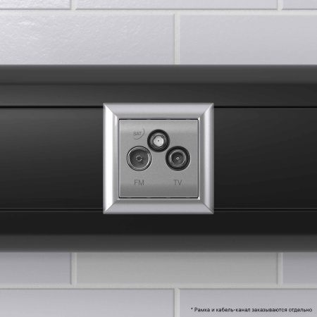 Розетка TV-FM-SAT модульная, "Avanti", "Закаленная сталь", 2 модуля DKC