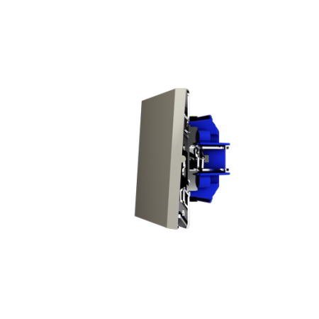 Проходной переключатель встраиваемый Voltum S70 одноклавишный 10А, (шелк)