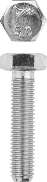 Болт ГОСТ 7798-70, M8 x 35 мм, 5 кг, кл. пр. 5.8, оцинкованный, ЗУБР Болт ГОСТ 7798-70, M8 x 35 мм, 5 кг, кл. пр. 5.8, оцинкованный, ЗУБР