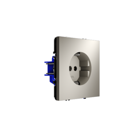 Розетка встраиваемая Voltum S70 с заземлением 16А, (кашемир)